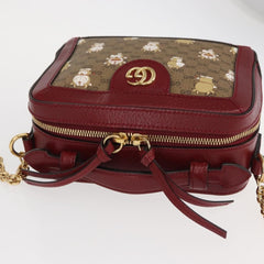 Gucci Doraemon Ophidia Zip Around Camera Bag Printed Mini GG Coated Canvas