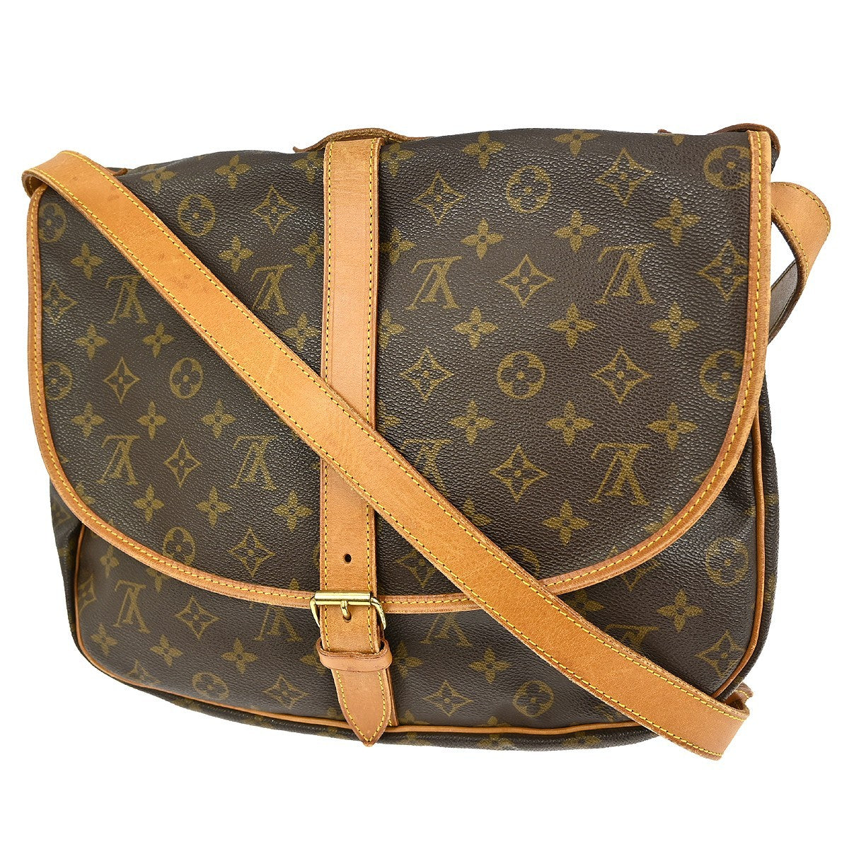Louis Vuitton Saumur Handbag Monogram Canvas