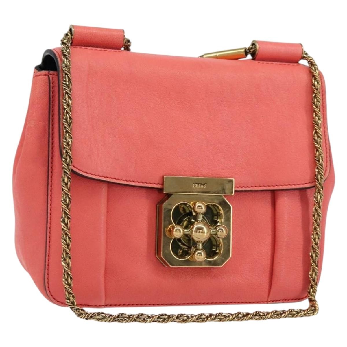 Chloe Elsie Chain Shoulder Bag Leather