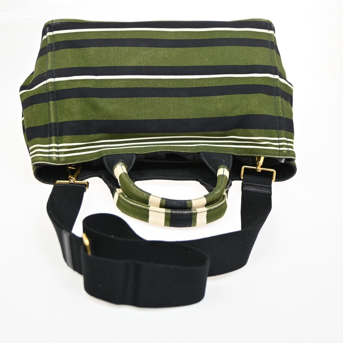 Prada Canapa Open Tote Canvas