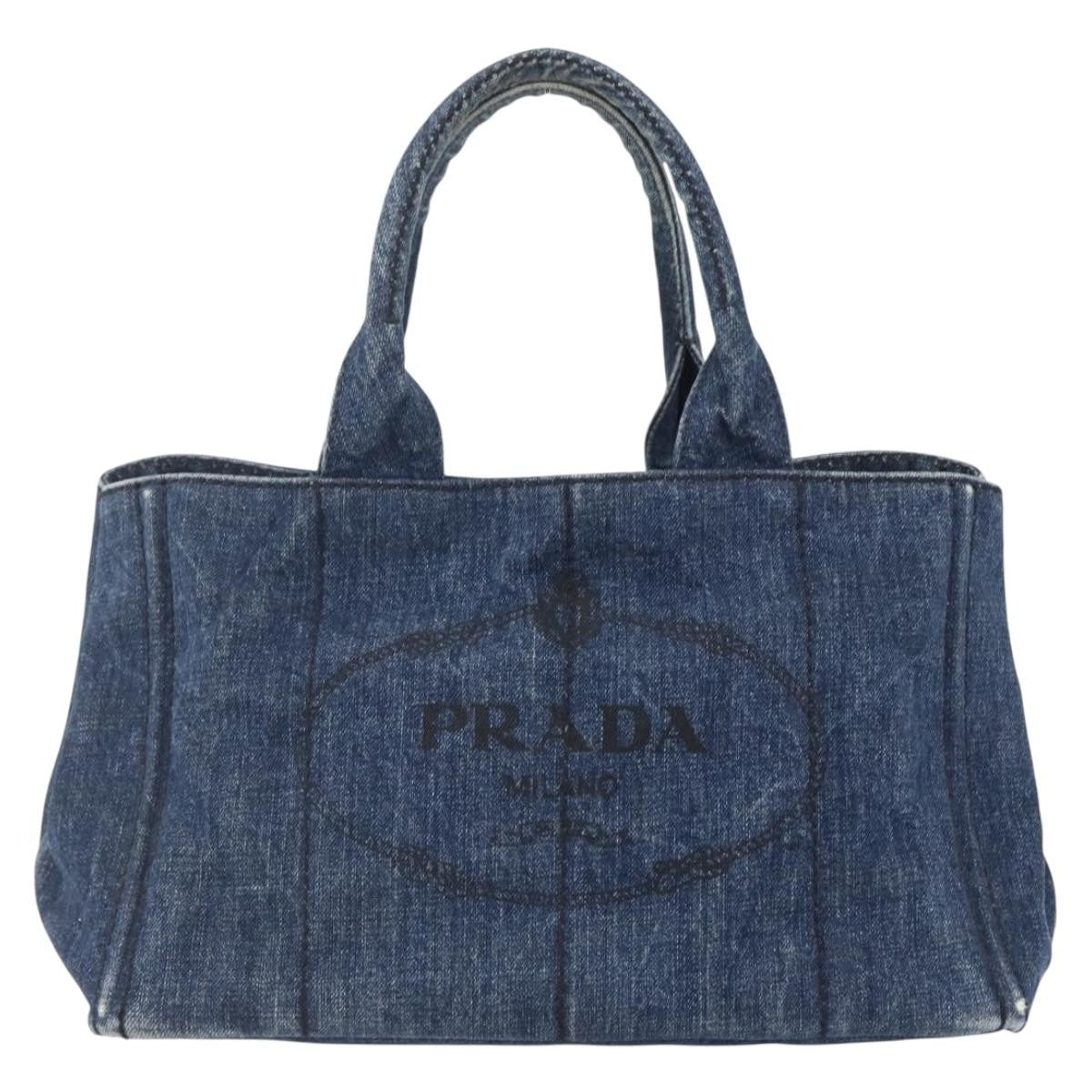 Prada Canapa Open Tote Denim