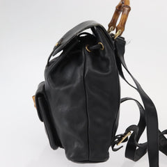 Gucci Vintage Bamboo Backpack Leather