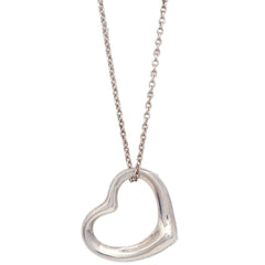 Tiffany & Co. Elsa Peretti Open Heart Pendant Necklace Sterling Silver