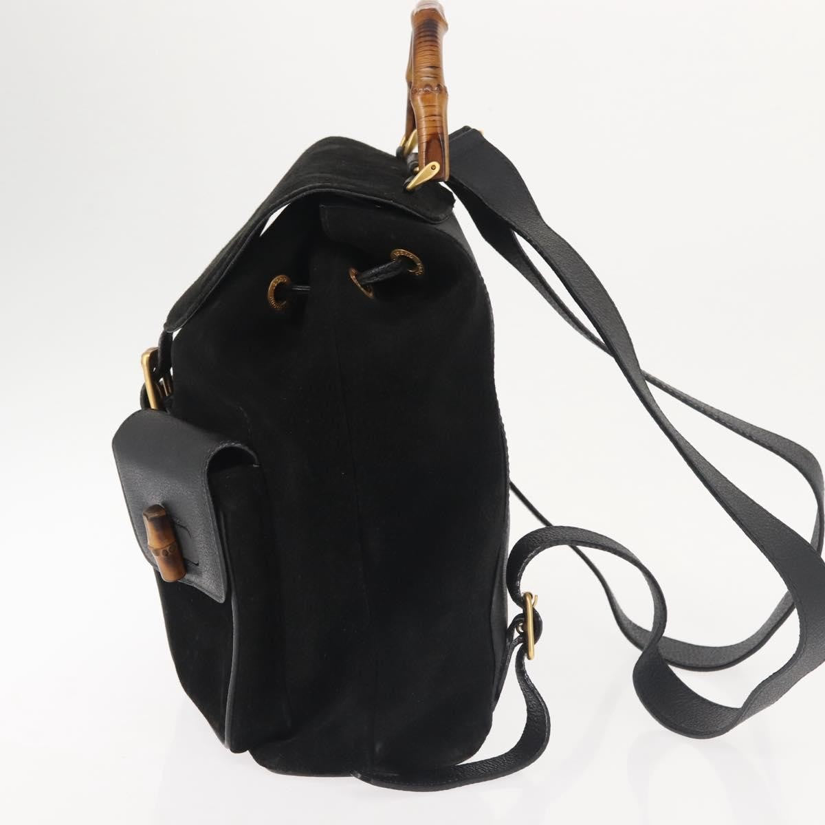 Gucci Vintage Bamboo Backpack Suede
