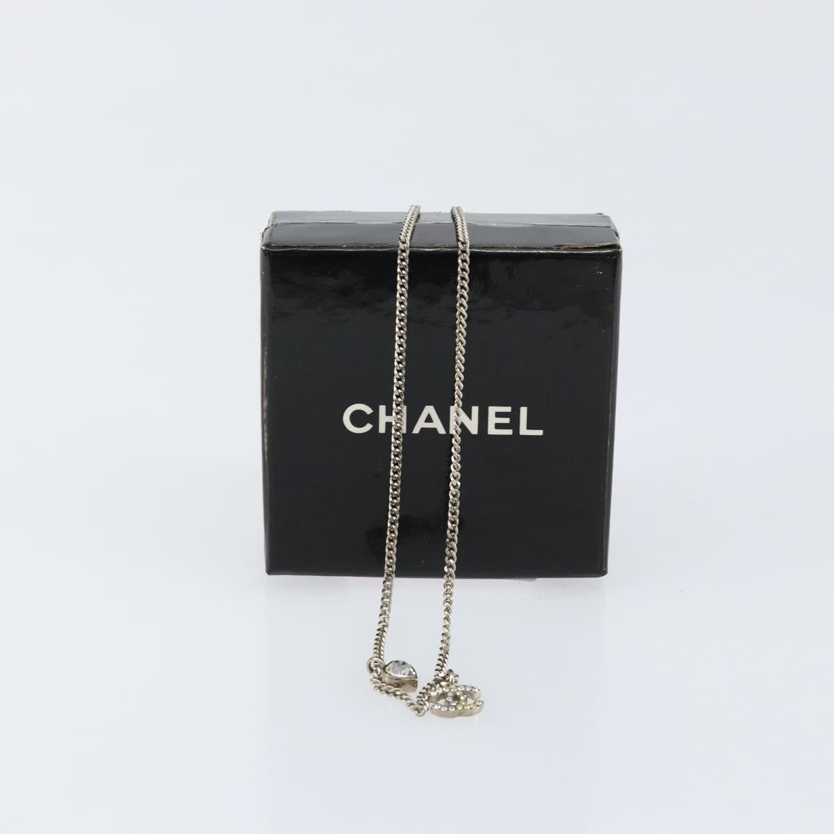 Chanel CC and Heart Pendant Necklace Metal