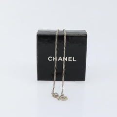 Chanel CC and Heart Pendant Necklace Metal