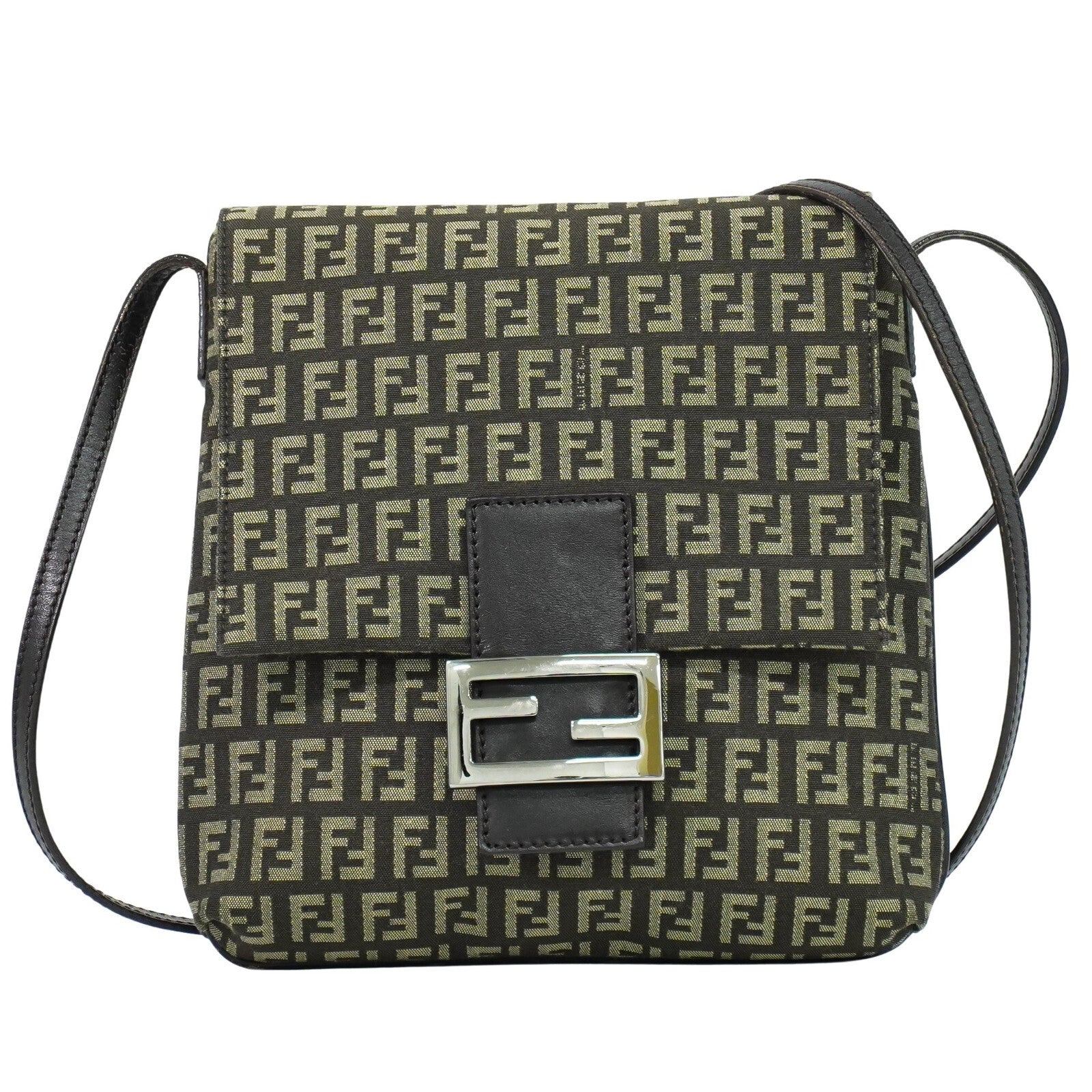 Fendi Mamma Baguette Shoulder Bag Canvas