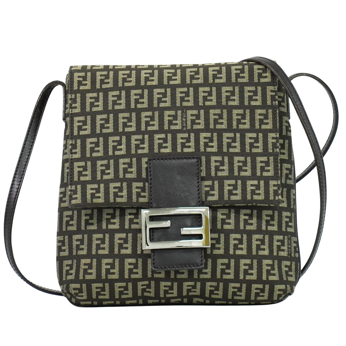 Fendi Mamma Baguette Shoulder Bag Canvas