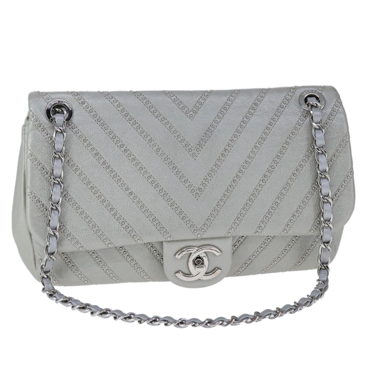 Chanel Vintage Classic Single Flap Bag Stitched Calfskin