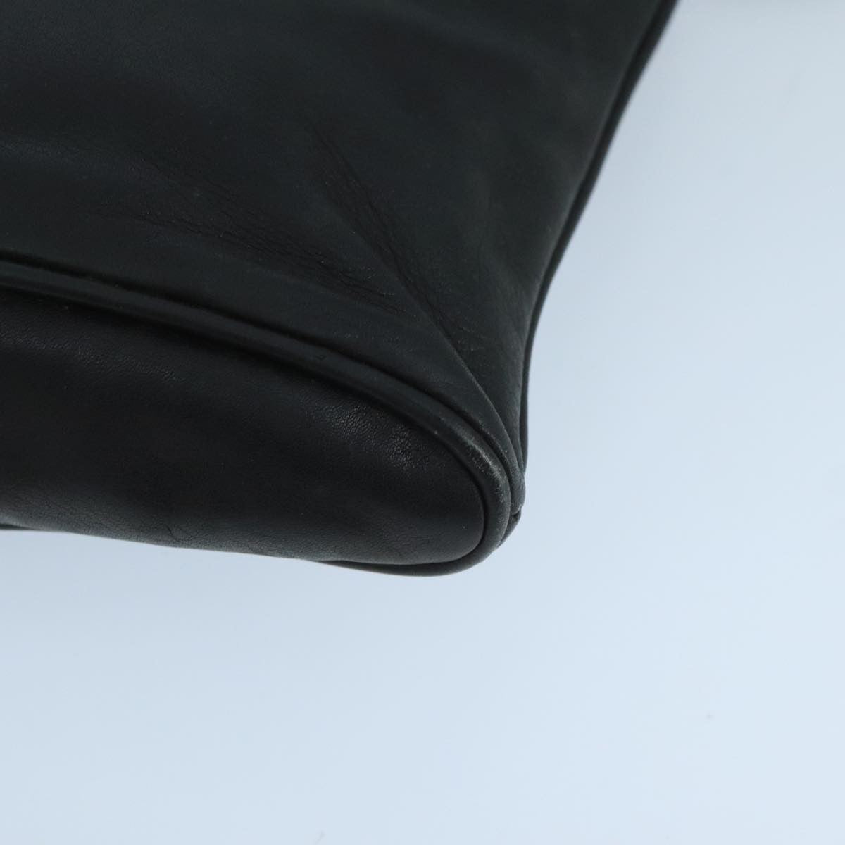 Fendi FF Logo Stamp Zip Pouch Printed Leather