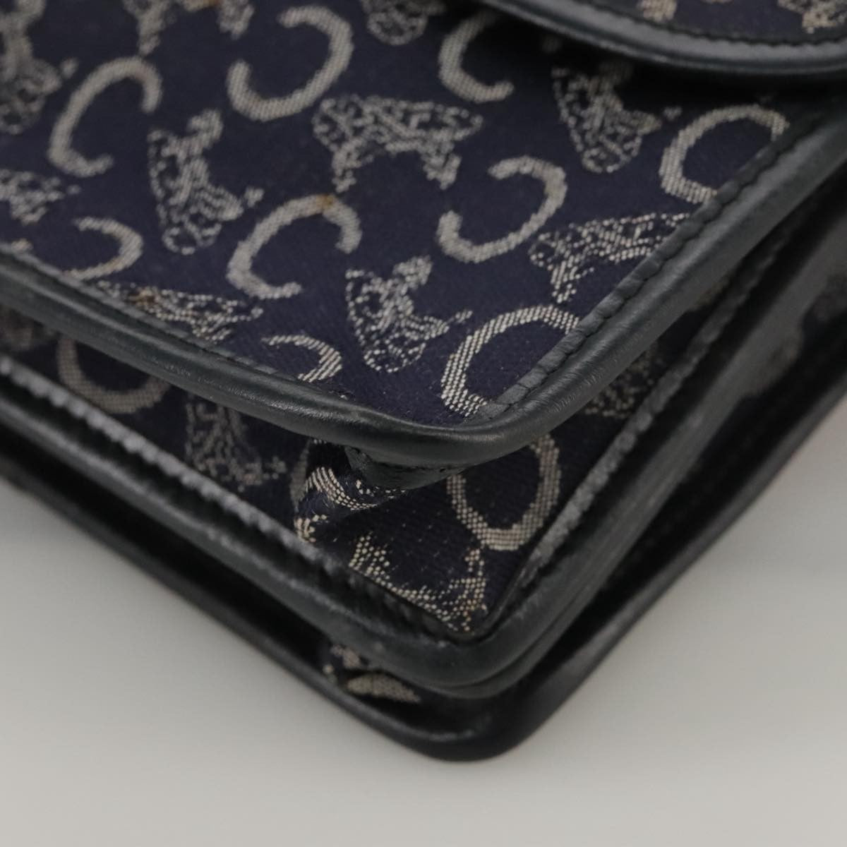 Celine C Sulky Handbag Canvas