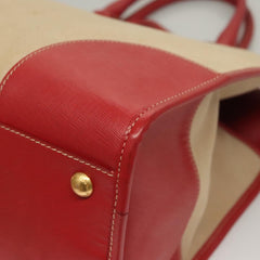 Prada Convertible Tote Canvas and Saffiano Leather