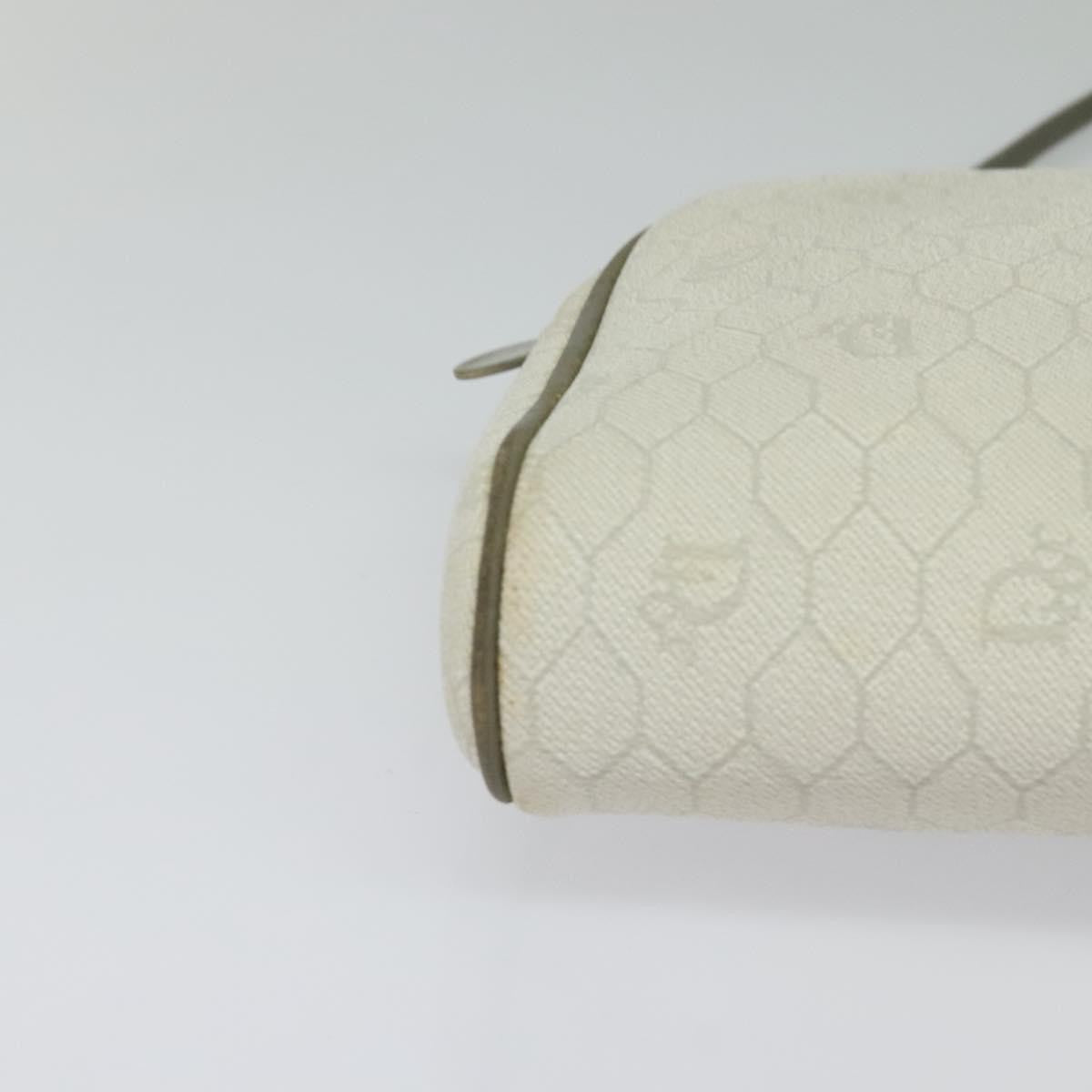 Christian Dior Vintage Honeycomb Zip Pouch Coated Canvas