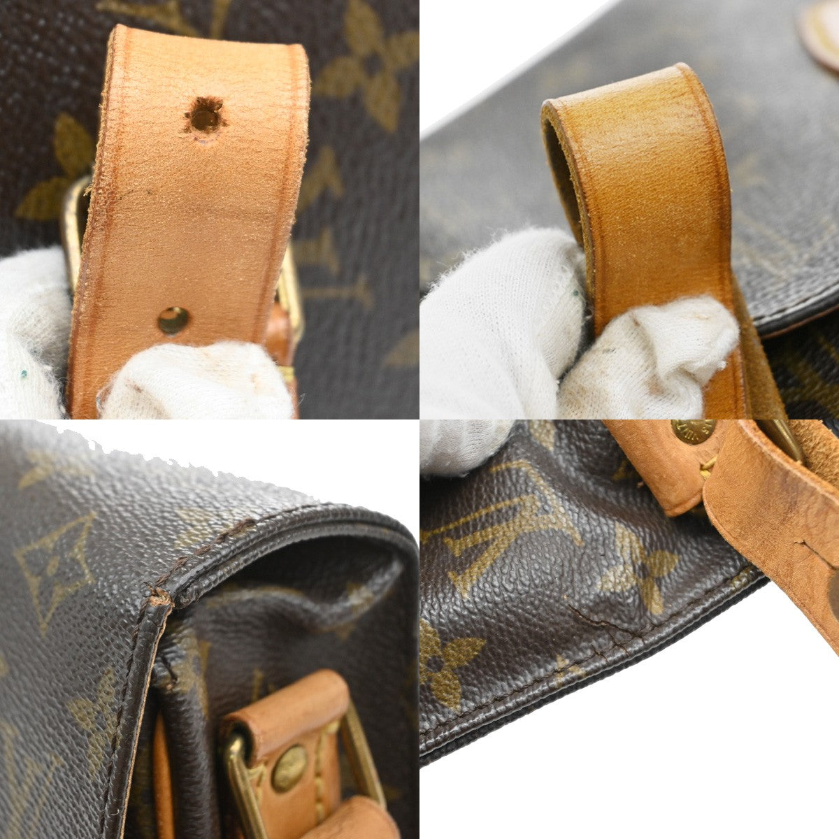 Louis Vuitton Cartouchiere Handbag Monogram Canvas