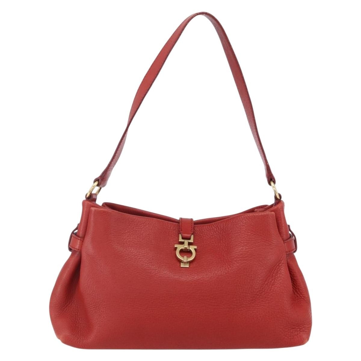 Salvatore Ferragamo Gancini Shoulder Bag Leather