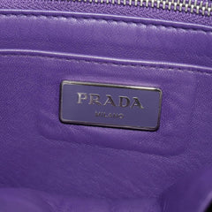 Prada Double Turn Lock Flap Bag Leather with Fringe