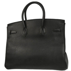 Hermes Birkin Handbag Black Ardennes with Gold Hardware