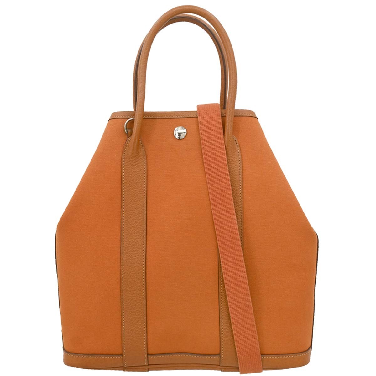 Hermes Garden File Tote Toile and Leather