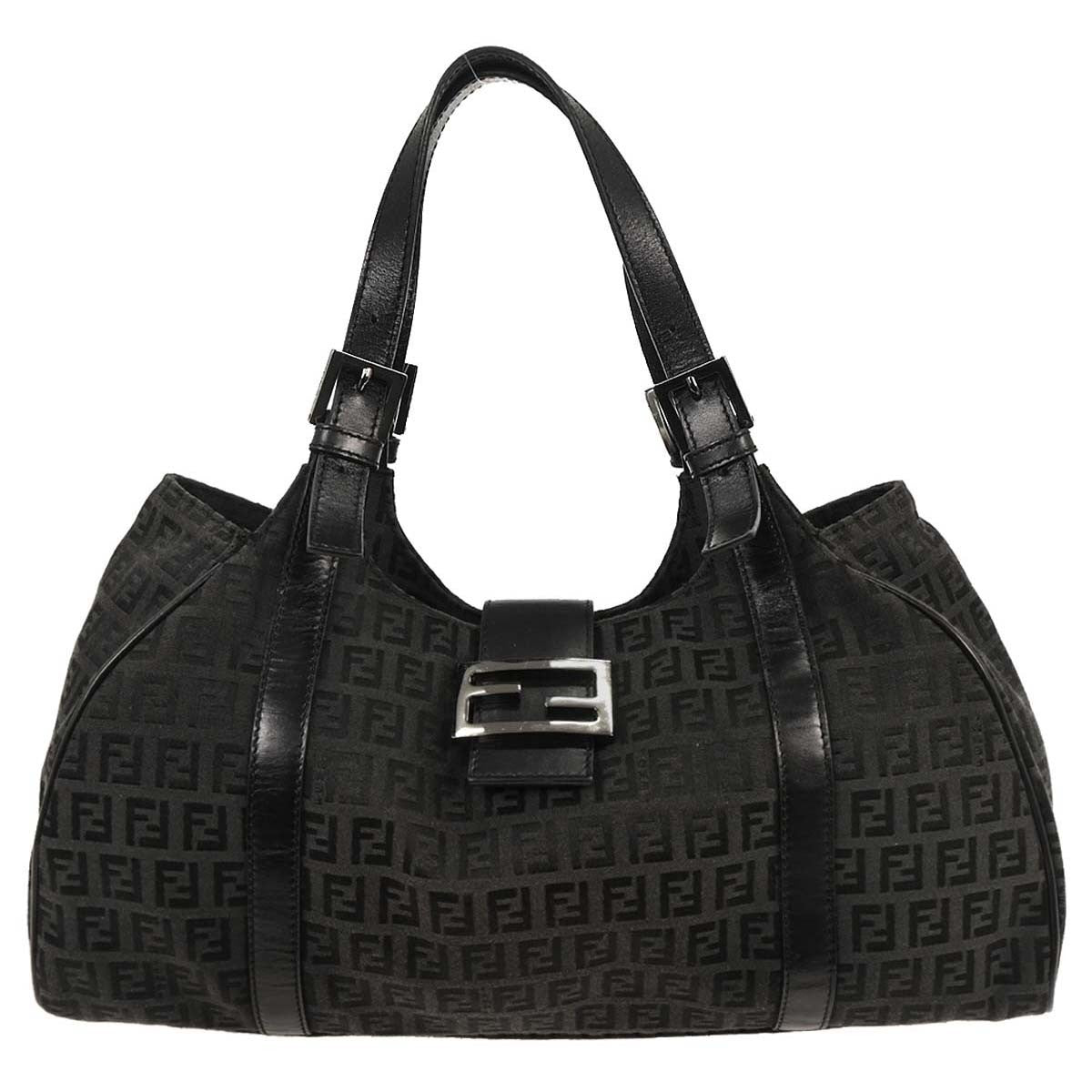 Fendi Belted Shoulder Bag Zucchino Canvas
