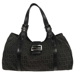 Fendi Belted Shoulder Bag Zucchino Canvas