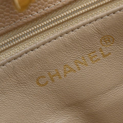 Chanel Vintage CC Lock Pocket Tote Quilted Caviar