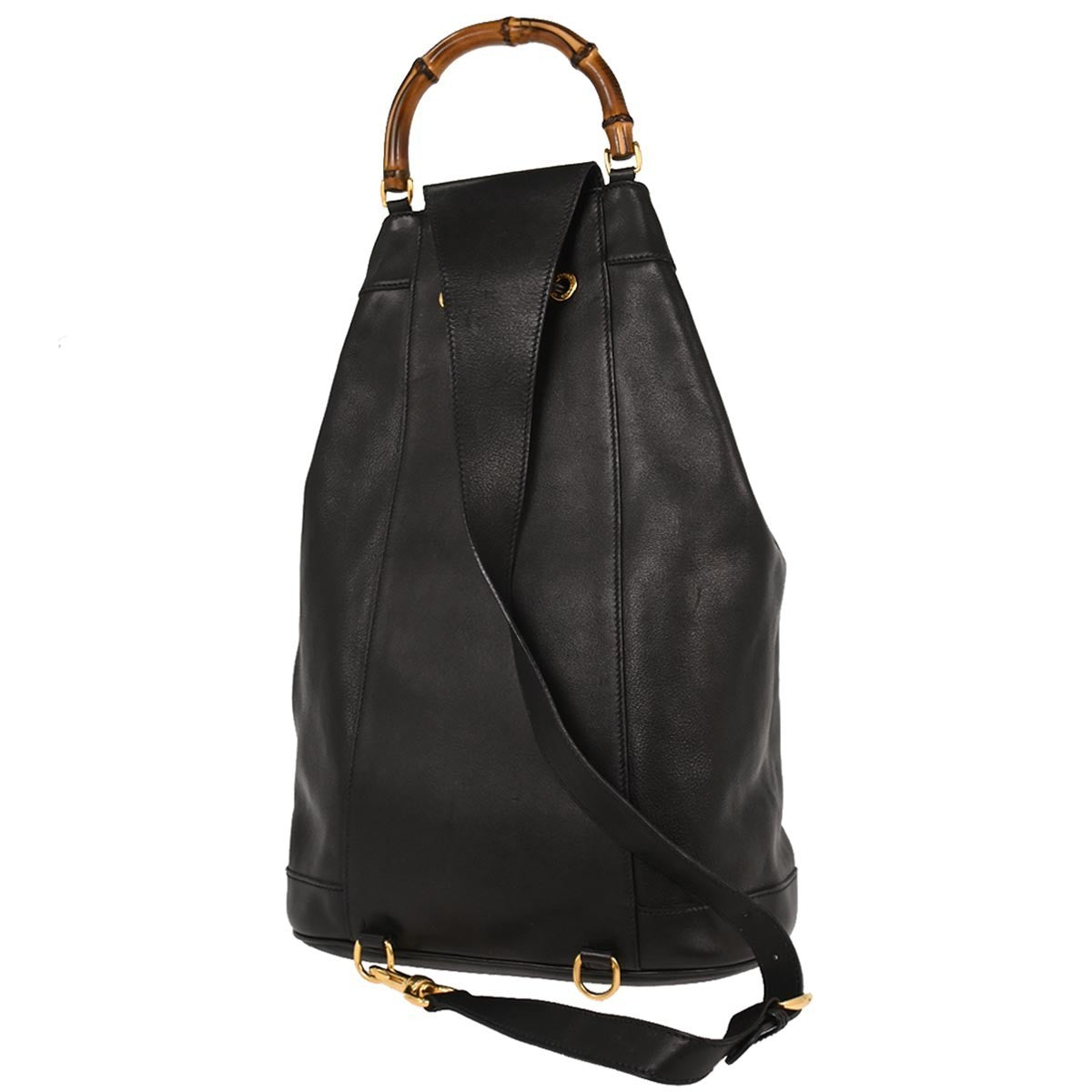 Gucci Vintage Bamboo Sling Backpack Leather