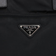 Prada Convertible Front Zip Briefcase Tessuto with Saffiano Leather