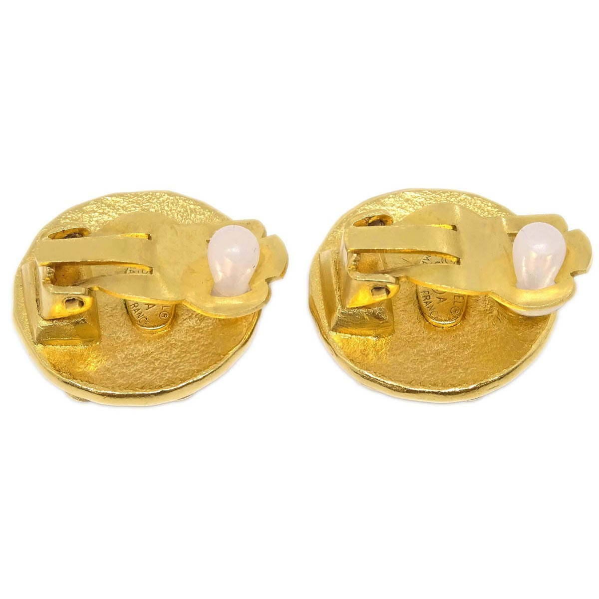 Chanel CC Round Earrings Metal