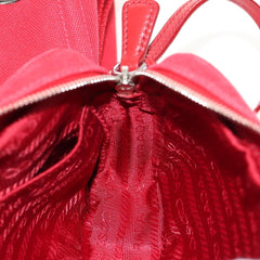 Prada Canapa Convertible Tote Grommet Embellished Canvas
