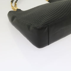 Bally Vintage Chain Shoulder Bag Quilted Leather