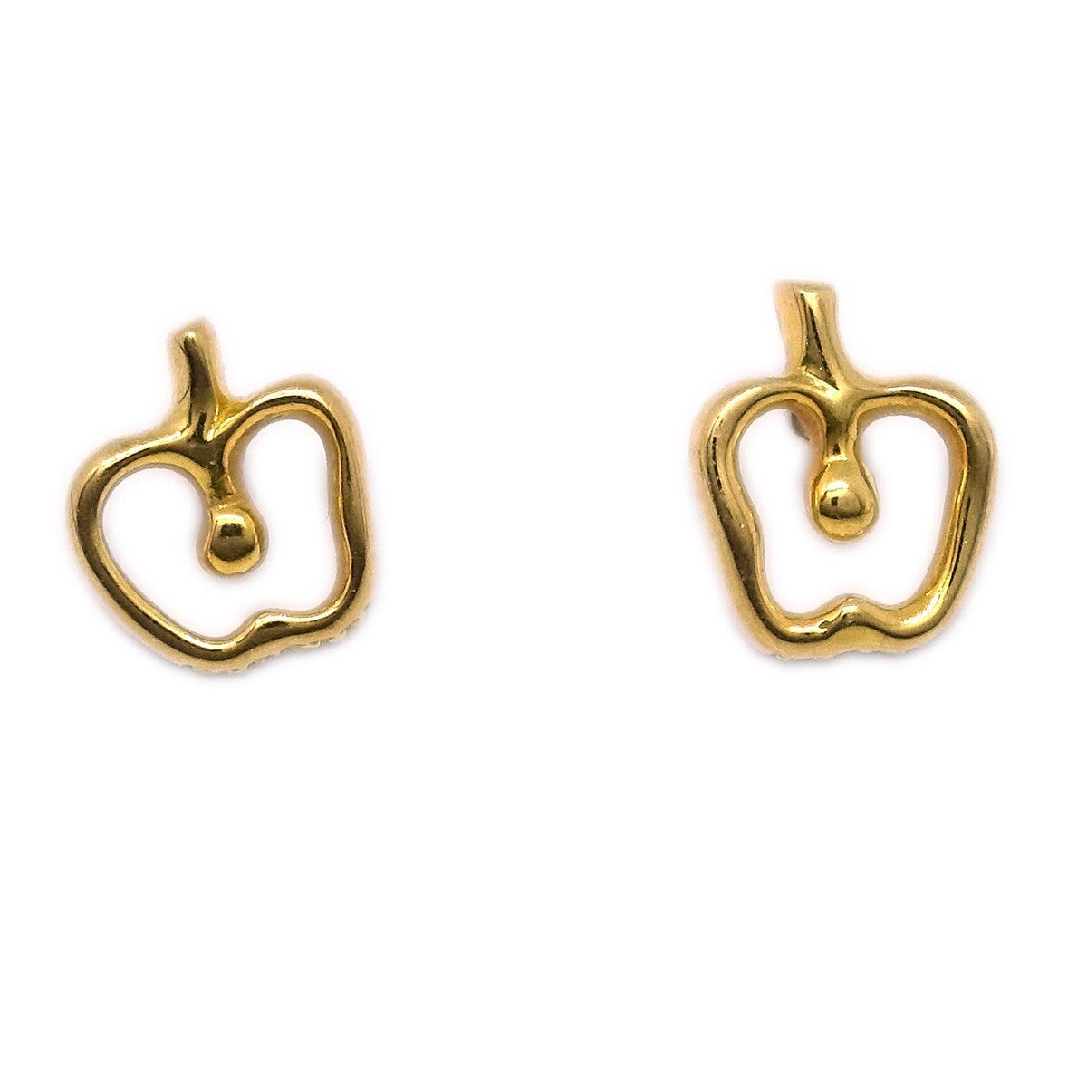 Tiffany & Co. Elsa Peretti Apple Stud Earrings 18K Yellow Gold