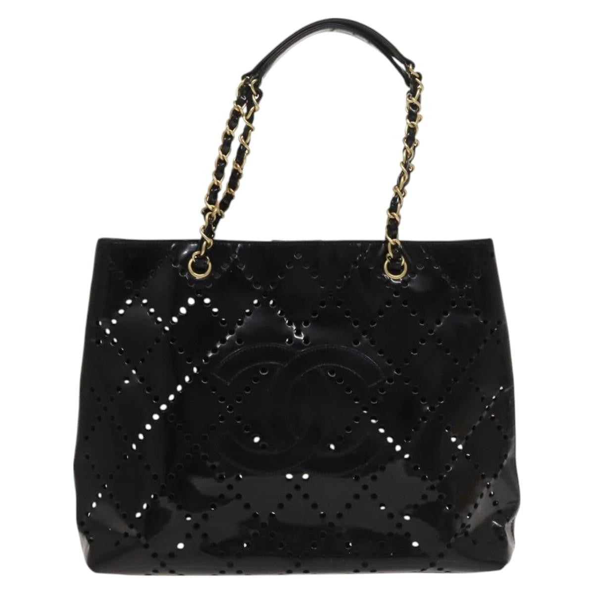 Chanel CC Chain Tote Perforated Patent