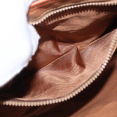 Celine Vintage Macadam Shoulder Bag Canvas and Leather