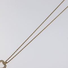 Christian Dior Logo Heart Pendant Necklace Metal