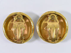 Chanel Vintage Round CC Clip-On Earring Metal