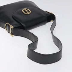 Gucci Vintage Flap Shoulder Bag Leather