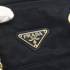 Prada Chain Zip Tote Quilted Tessuto
