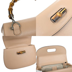 Gucci Bamboo 1947 Top Handle Bag Leather