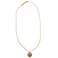 Chanel Vintage CC Ball Pendant Necklace Metal and Enamel