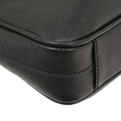 Prada Convertible Zip Around Briefcase Saffiano Leather