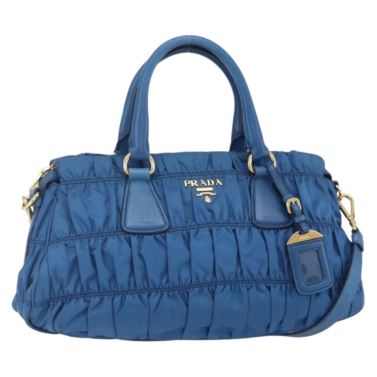 Prada Gaufre Convertible Satchel Tessuto