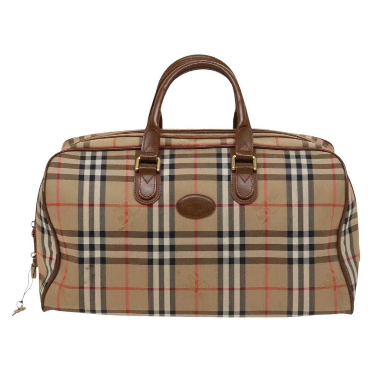 Burberry Vintage Duffle Bag Horseferry Check Canvas