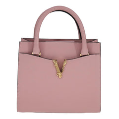 Versace Virtus Front Pocket Tote Leather