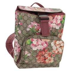 Gucci Buckle Backpack Blooms Print GG Coated Canvas