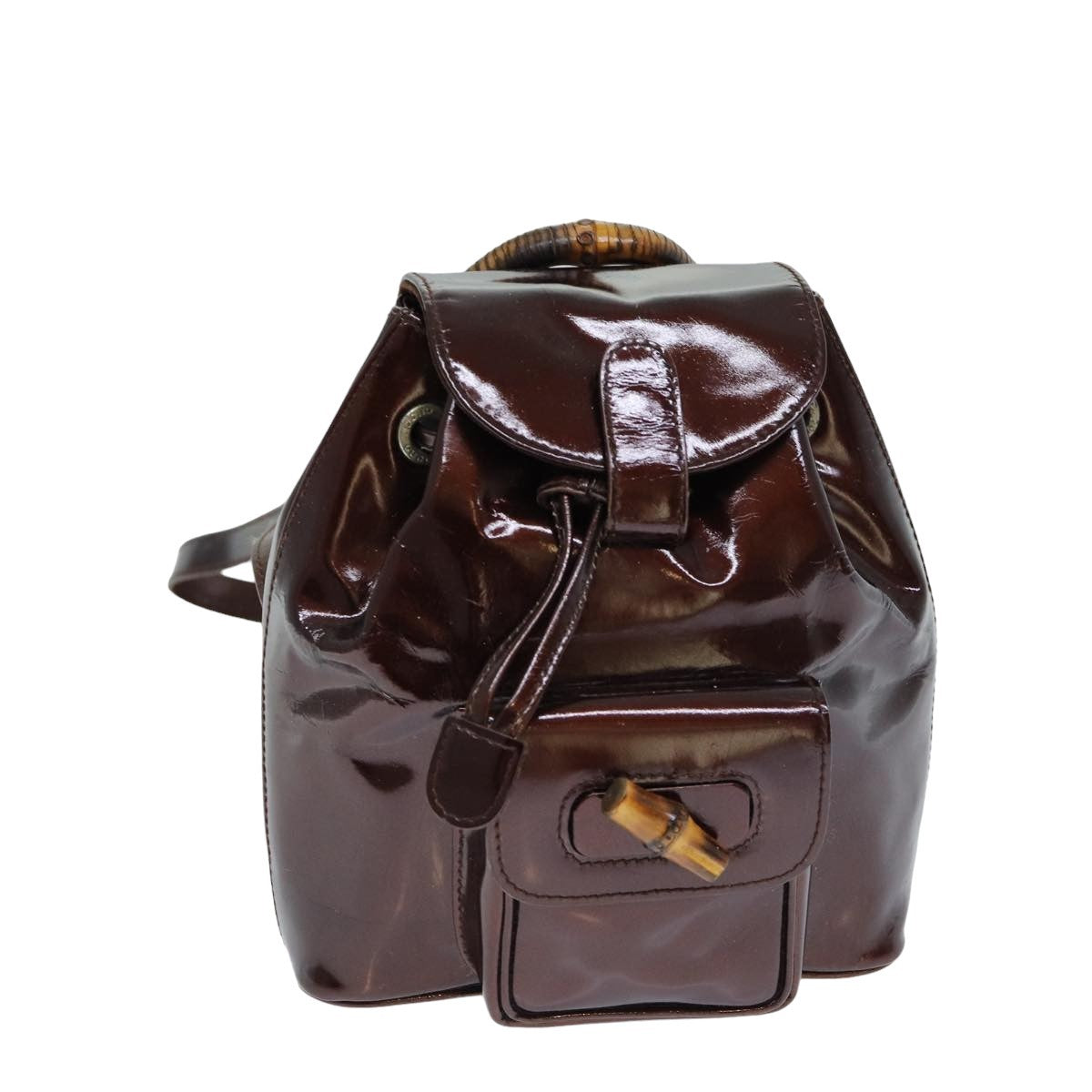 Gucci Vintage Bamboo Backpack Patent