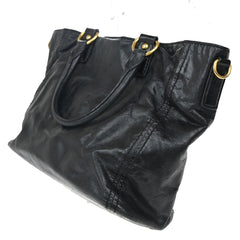 Prada Front Pocket Convertible Tote Leather