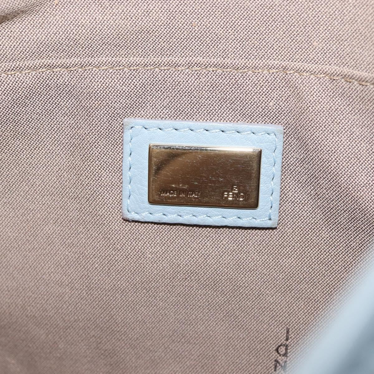 Fendi Logo Flap Shoulder Bag Canvas