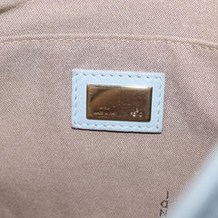 Fendi Logo Flap Shoulder Bag Canvas