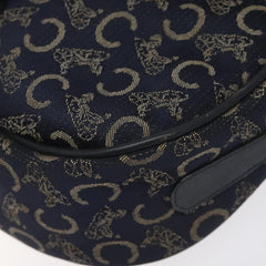 Celine C Sulky Shoulder bag Canvas and Leather