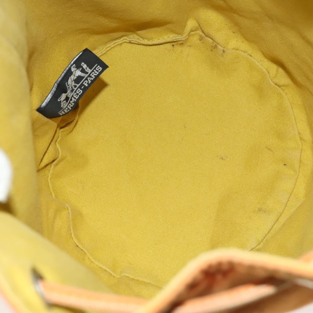 Hermes Polochon Mimile Drawstring Backpal Canvas